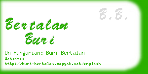 bertalan buri business card